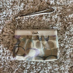 Coach Wristlet with Lavender Interior